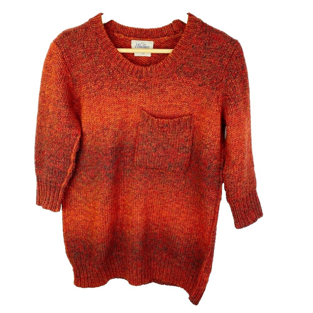 Madewell Wallace Sweater Womens XS Red Wool Alpaca Blend Rowboat Knit Pullover